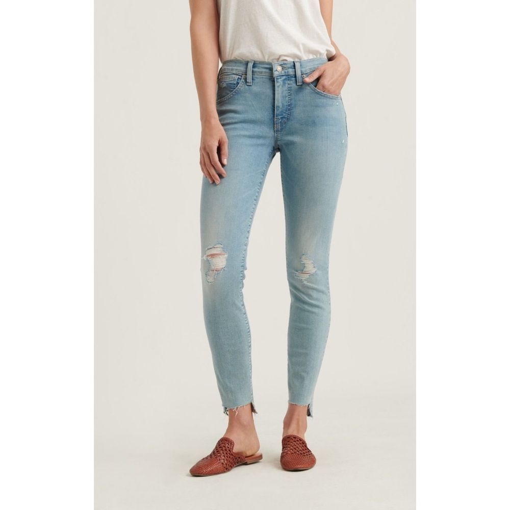 LUCKY BRAND Light Wash Mid Rise Ava Crop Skinny Jeans 27